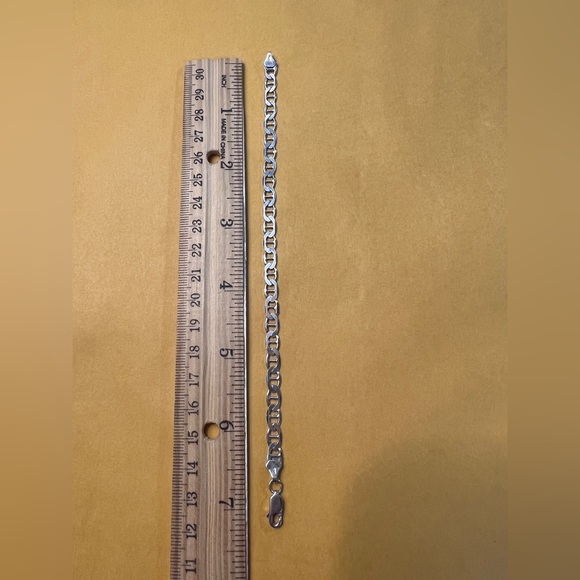 7” sterling silver 925  mariner link bracelet - Picture 4 of 4